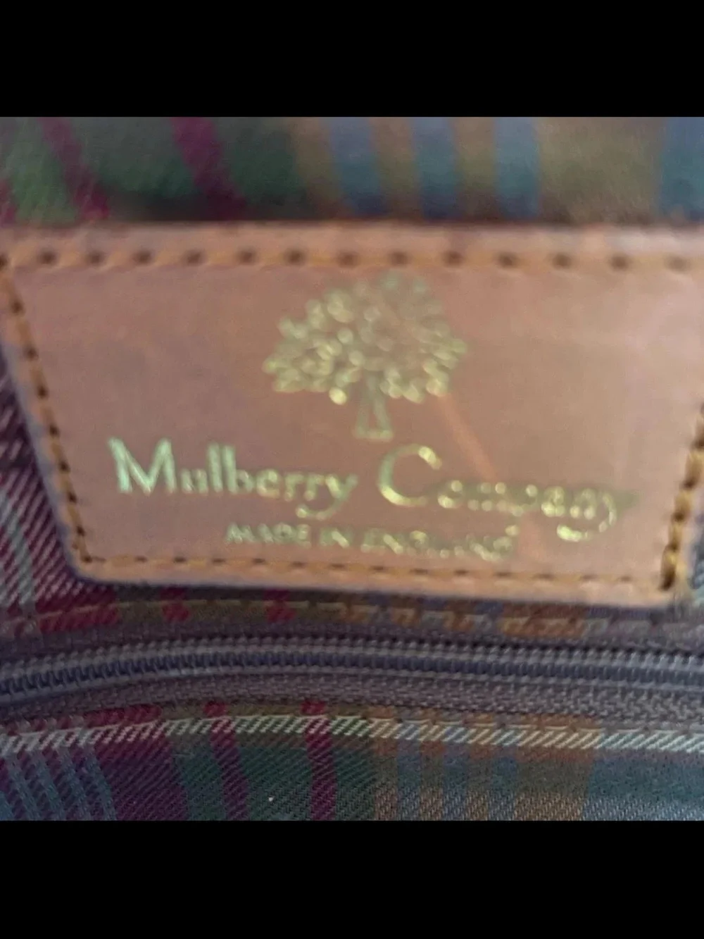 Mulberry Dark Brown Canvas Messenger with Tan Leather Trim
